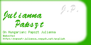 julianna papszt business card